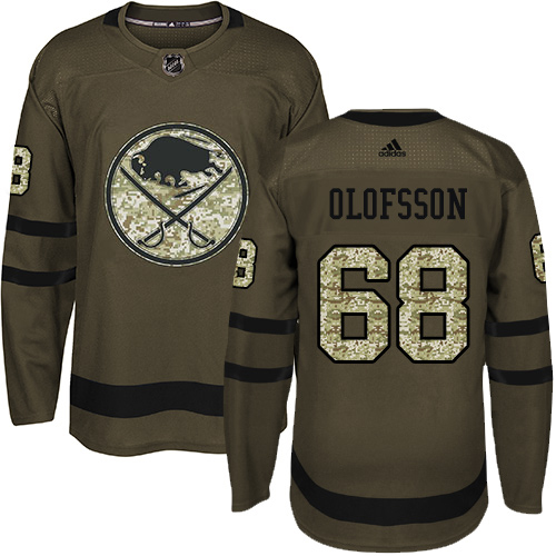 Adidas Sabres #68 Victor Olofsson Green Salute to Service Stitched Youth NHL Jersey